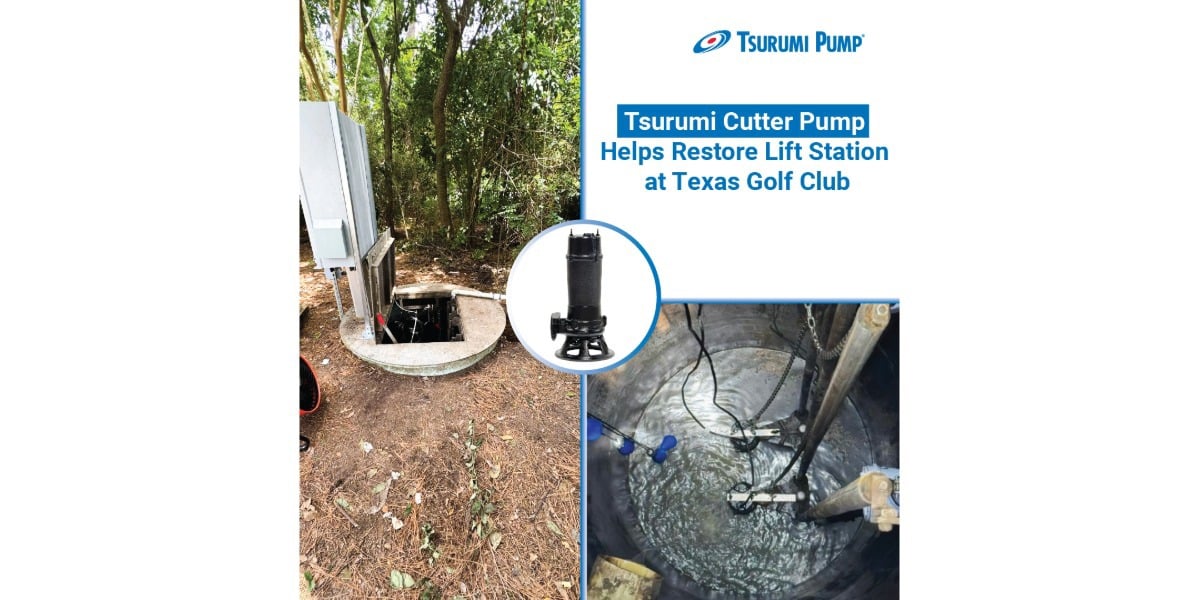 Tsurumi Cutter Pump Helps Restore Lift Station at Texas Golf Club _hero banner